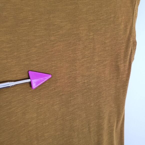 Sundry Size S Side Tie Jersey Dress Short Cap Sleeve Stretch Green Yellow - Picture 9 of 12